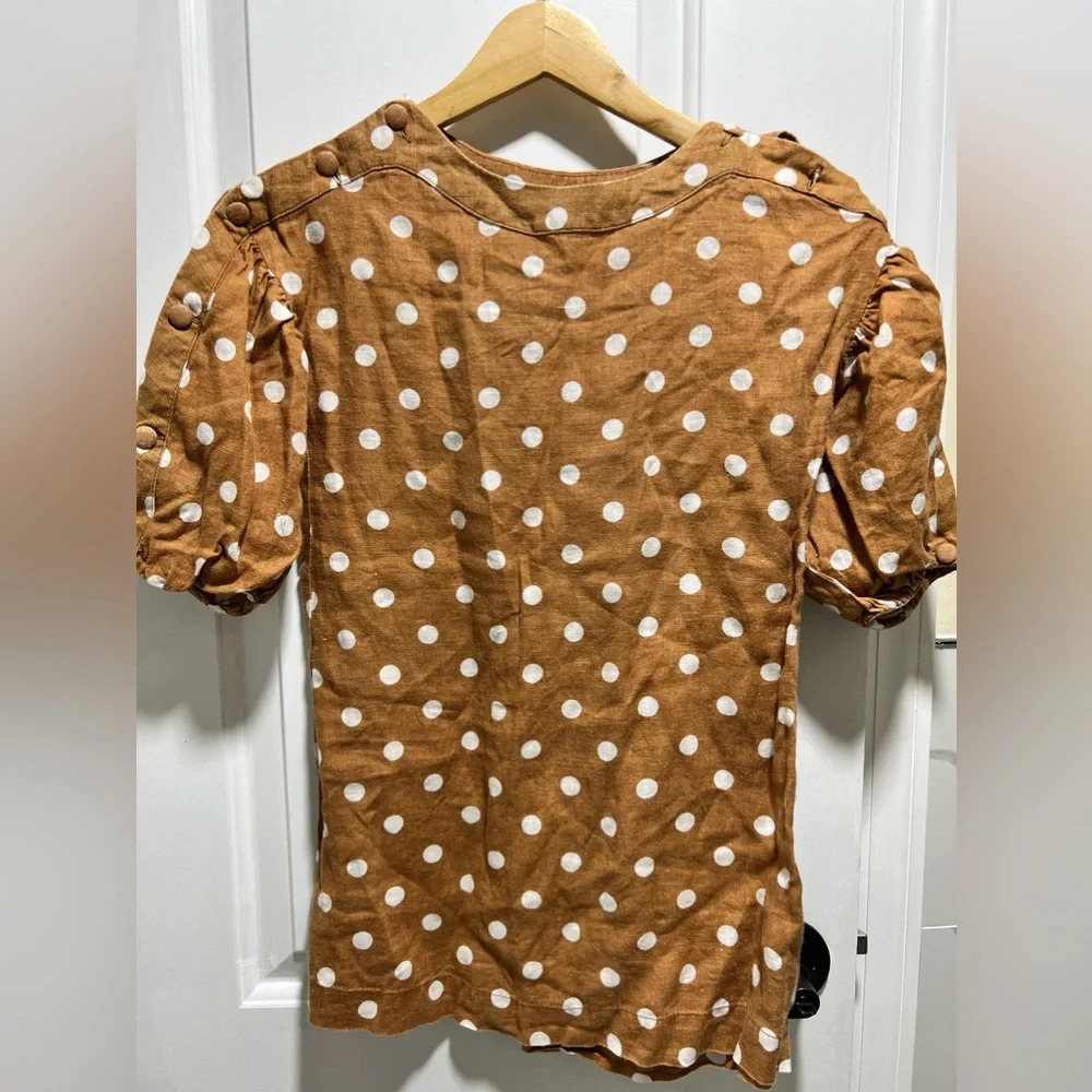Zara Kids Brown Polk-a-dot dress Size 9